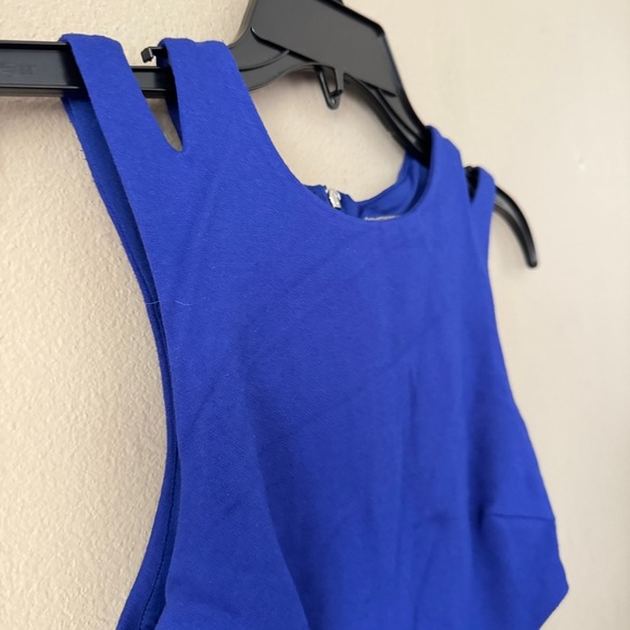 NWT French Connection Royal Blue Lula Stretch Cage Back Dress Size 0 - Picture 7 of 11